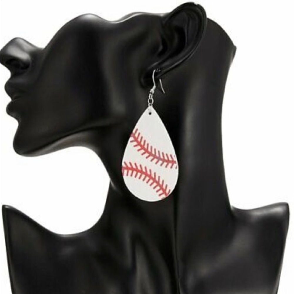 🆕 Leather Baseball Dangle earrings